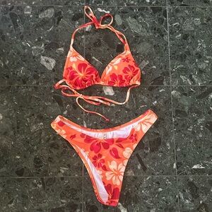 SHEIN Orange red bikini